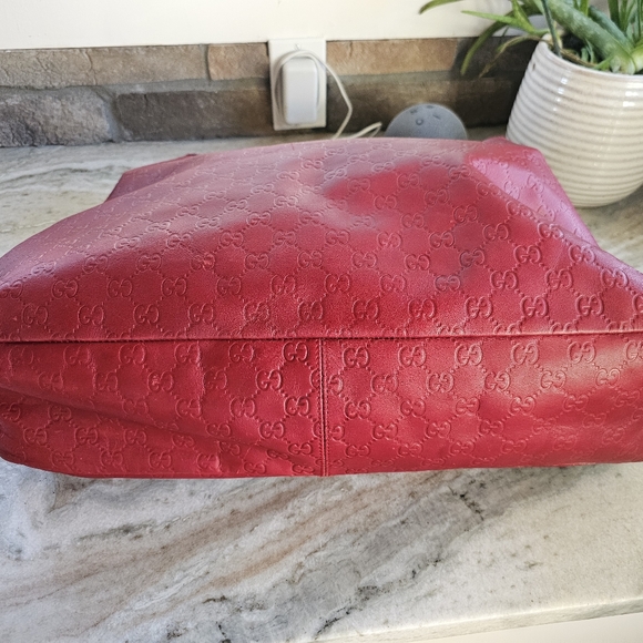 GUCCI Guccissima Large Horsebit  Hobo in Red ❤️ - Picture 6 of 16